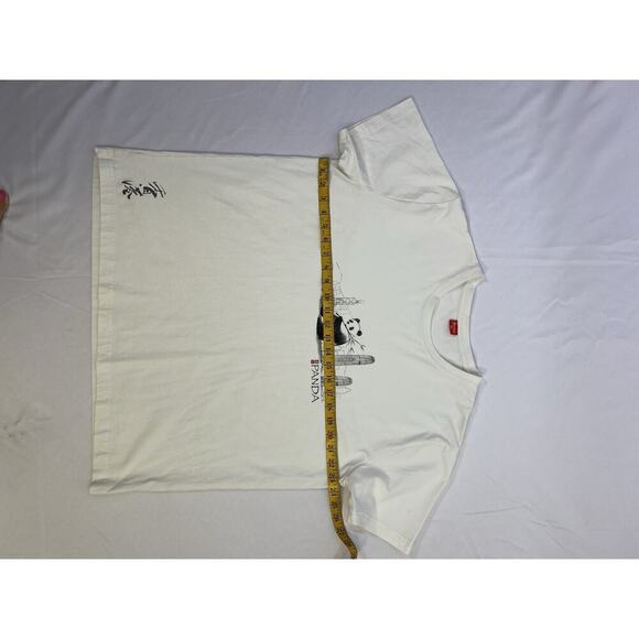 Vintage Discover Hong Kong T Shirt Size XL Panda Bamboo Asian White - Picture 7 of 7